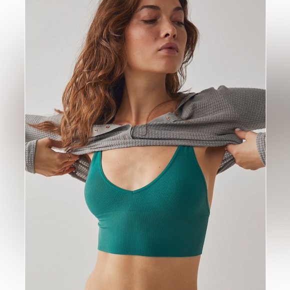 NWOT Free People intimately Ali Low Back Seamless Bra- size m/l - Picture 7 of 7